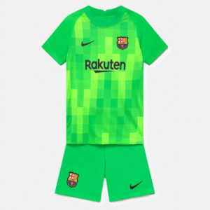 Barcelona 2021/22 Goalkeeper Kids Jersey And Shorts Kit
