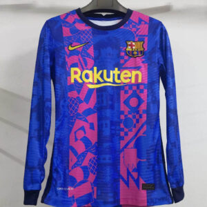 Barcelona 2021/22 Third Authentic  Long Sleeves Player Version Jersey