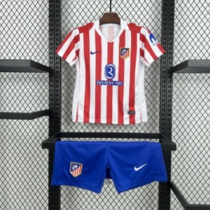 Atletico Madrid 2025/26 Home Kids Jersey And Shorts Kit