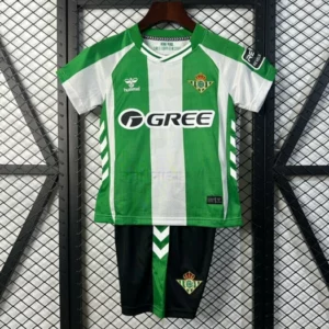 Real Betis 2025/26 Home Kids Jersey And Shorts Kit