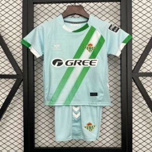 Real Betis 2025/26 Away Kids Jersey And Shorts Kit