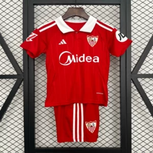 Sevilla FC 2025/26 Away Kids Jersey And Shorts Kit