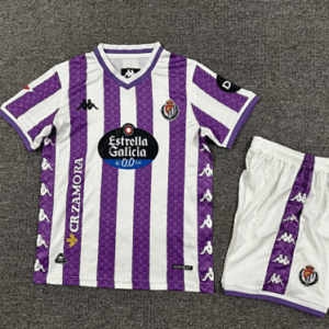 Real Valladolid 2025/26 Home Kids Jersey And Shorts Kit