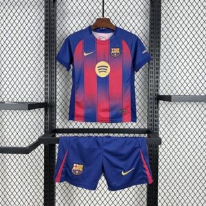 Barcelona 2025/26 Home Kids Jersey And Shorts Kit